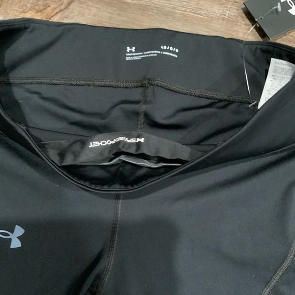 Under Armour Men’s Speed Pocket Cold Gear Compression Tights 1361489 Black Sz L - Picture 5 of 11